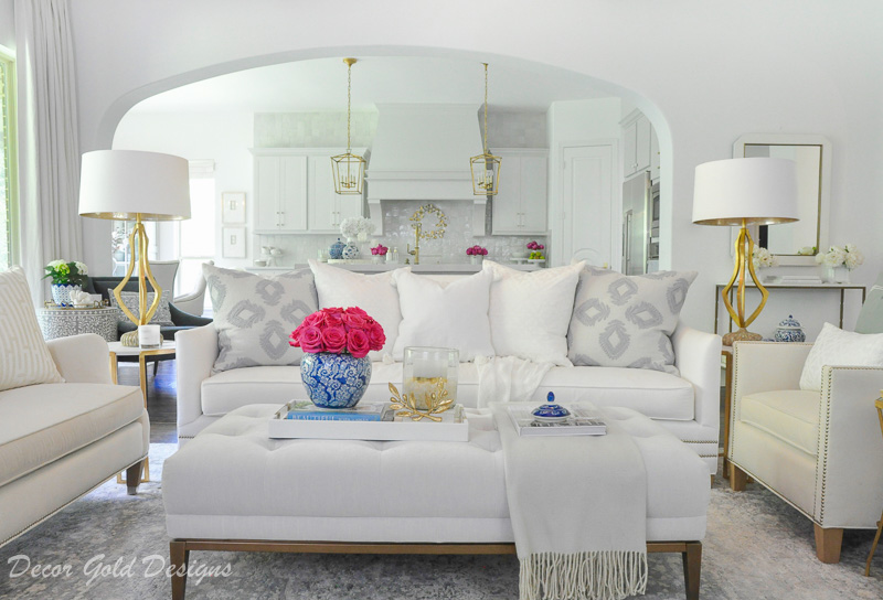 Beautiful summer home tour bright sunny seasonally styled living room