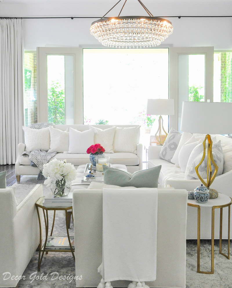 Beautiful summer home tour bright sunny seasonally styled living room