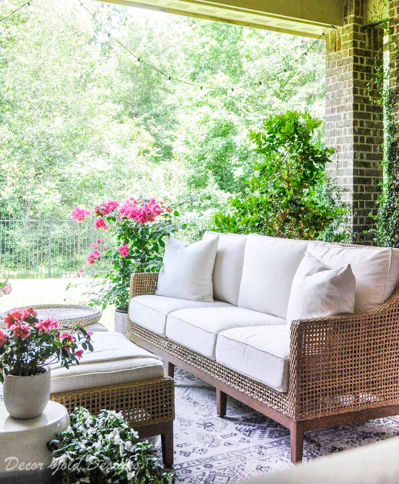 Beautiful summer home tour styled patio