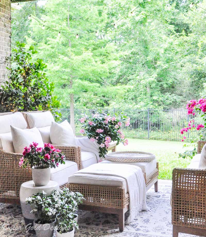 Summer home tour styled patio