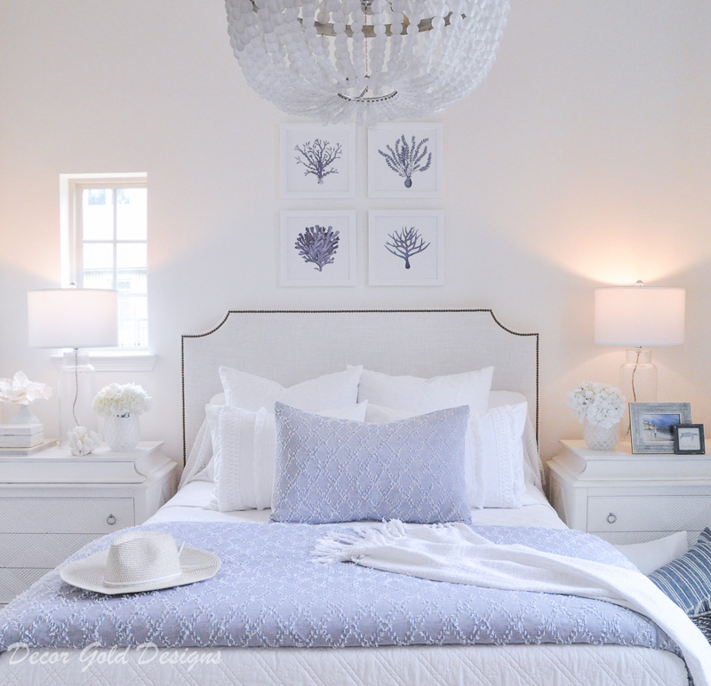 Coastal bedroom whites soft blues