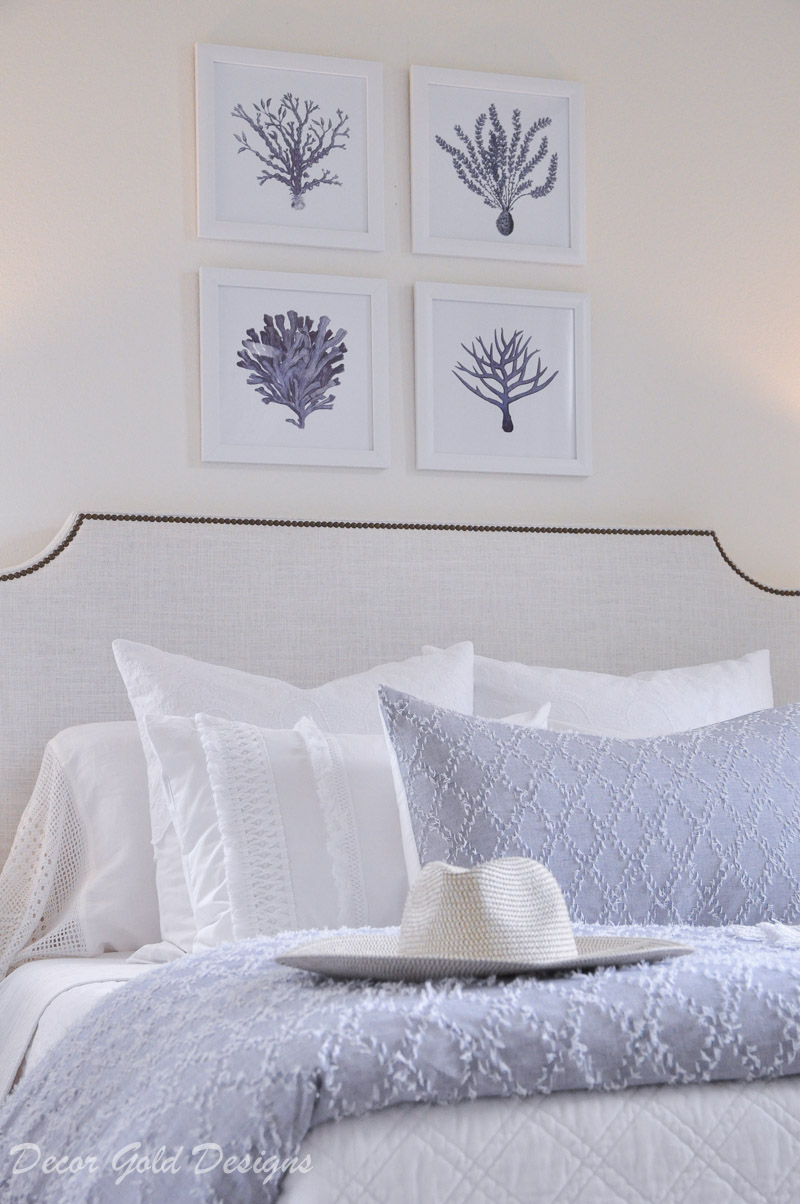 Coastal bedroom whites soft blues