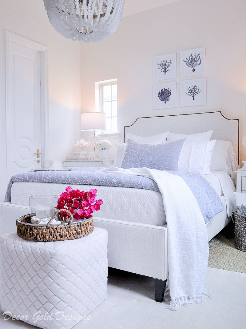 Coastal bedroom whites soft blues