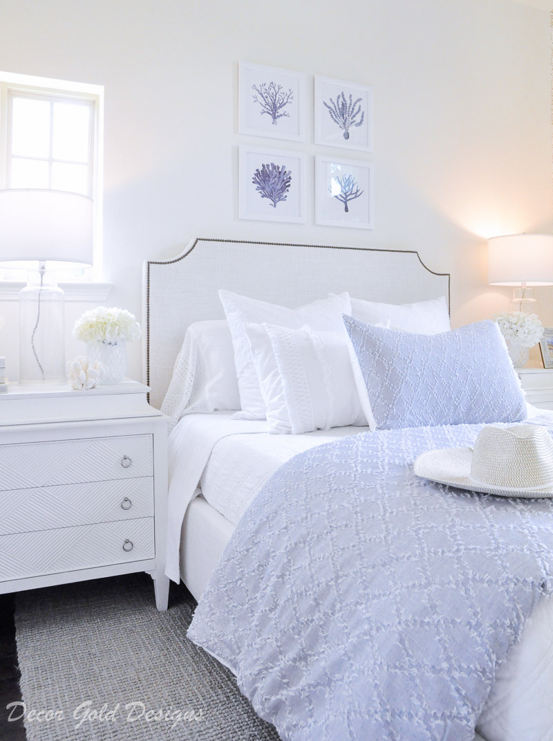 Coastal bedroom whites soft blues