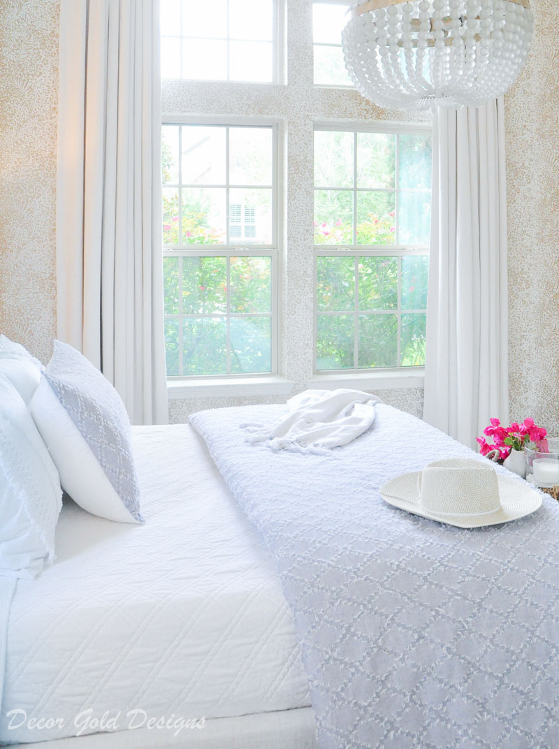 Coastal bedroom whites and soft blues