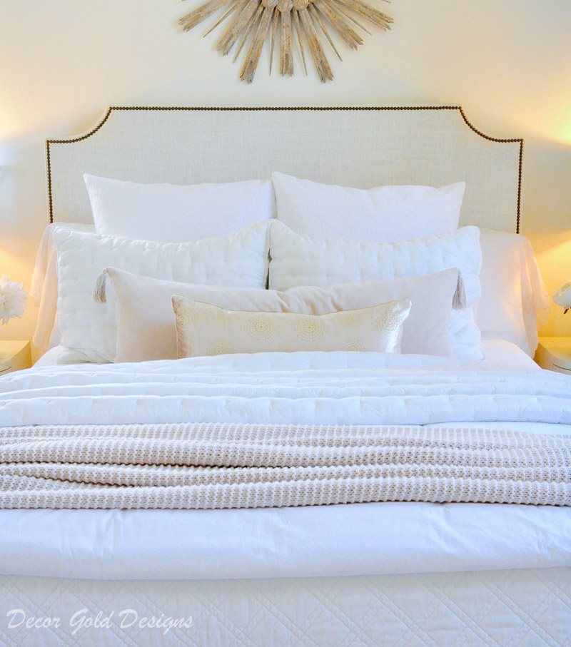 cozy home soft white layered bedding 