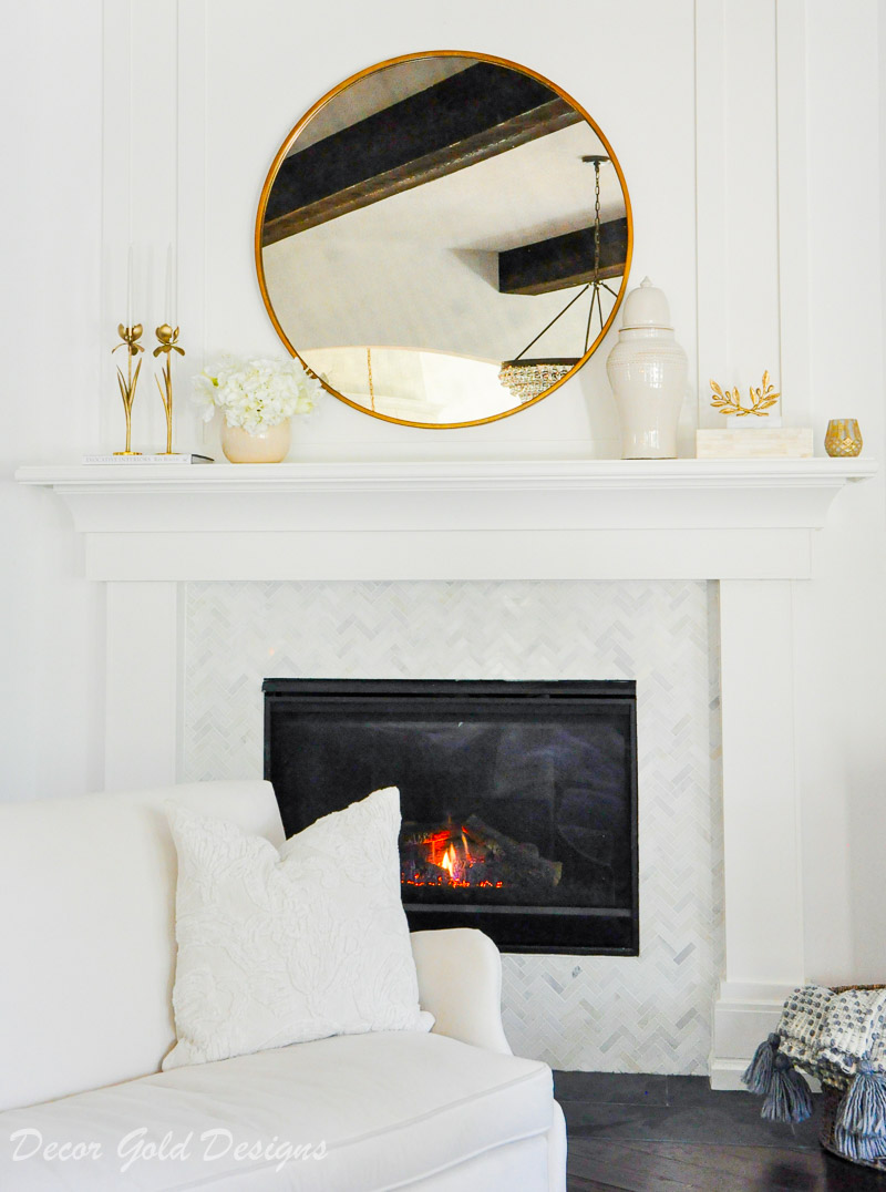 cozy home white fireplace