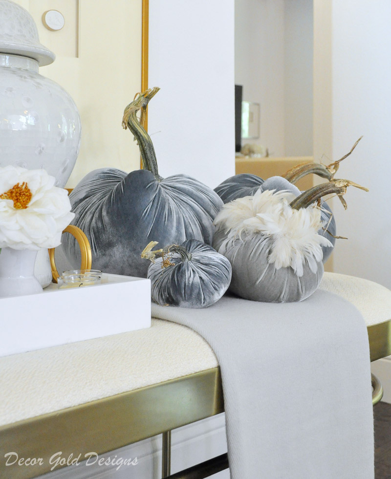 Lovely fall home tour gorgeous blue pumpkins