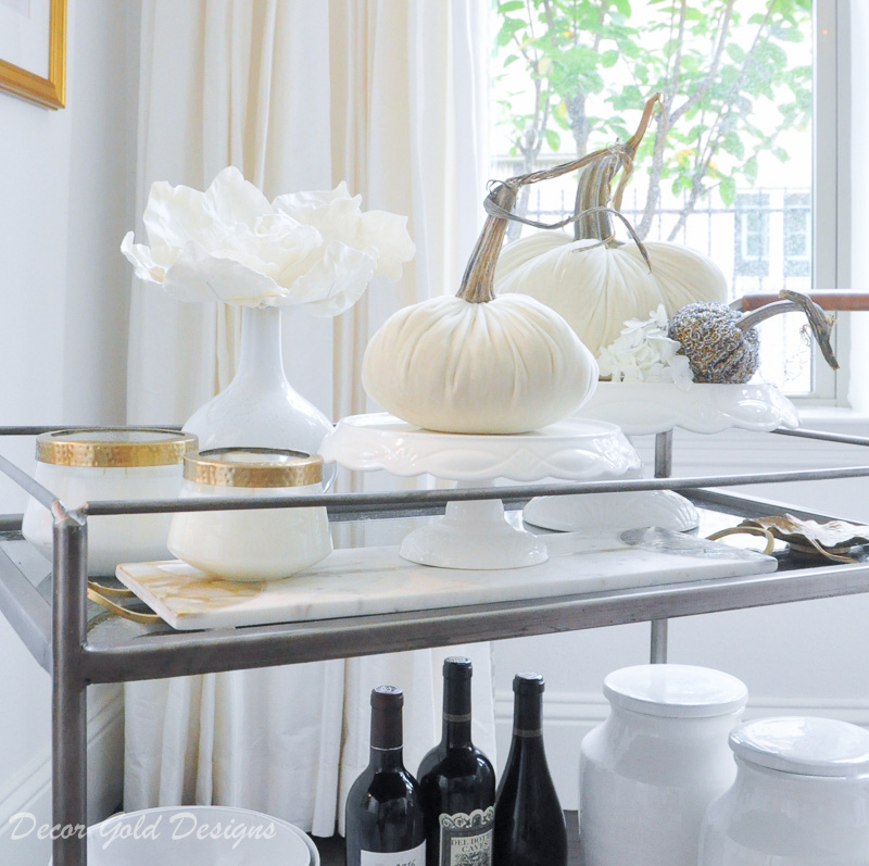 fall home tour dining room bar cart