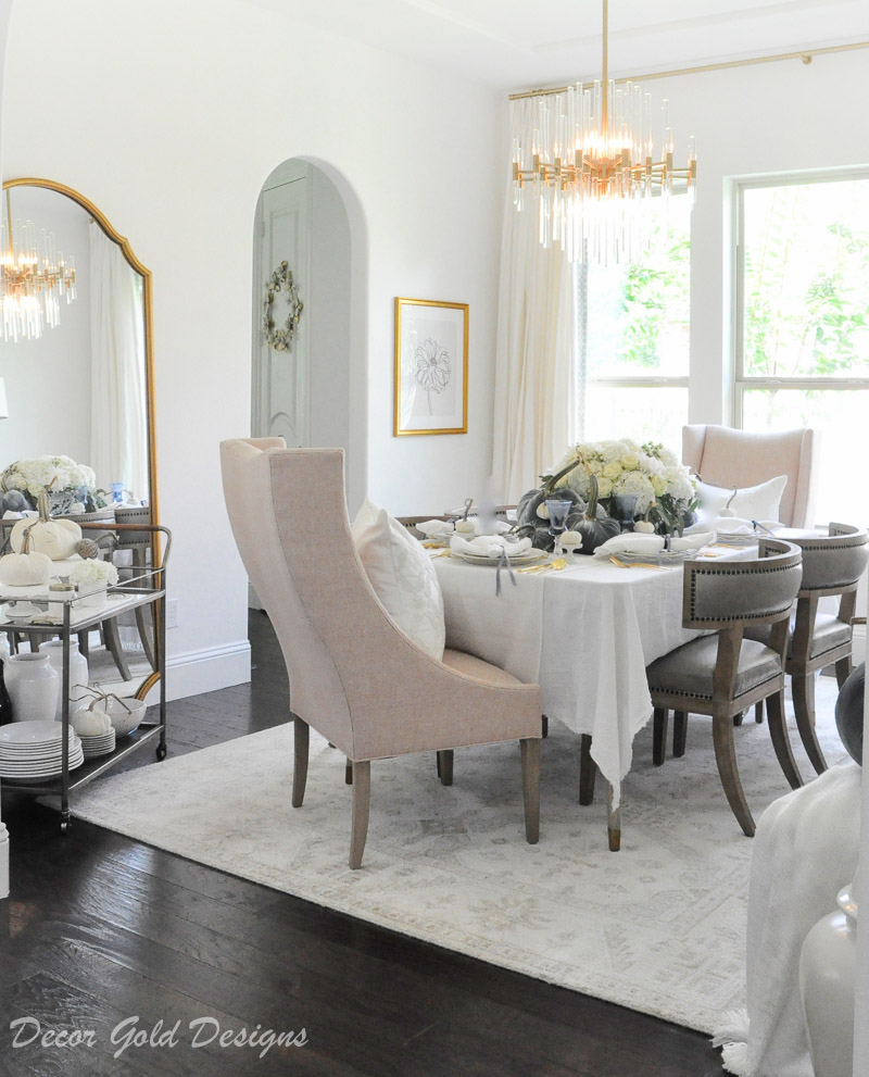 fall home tour elegant dining room