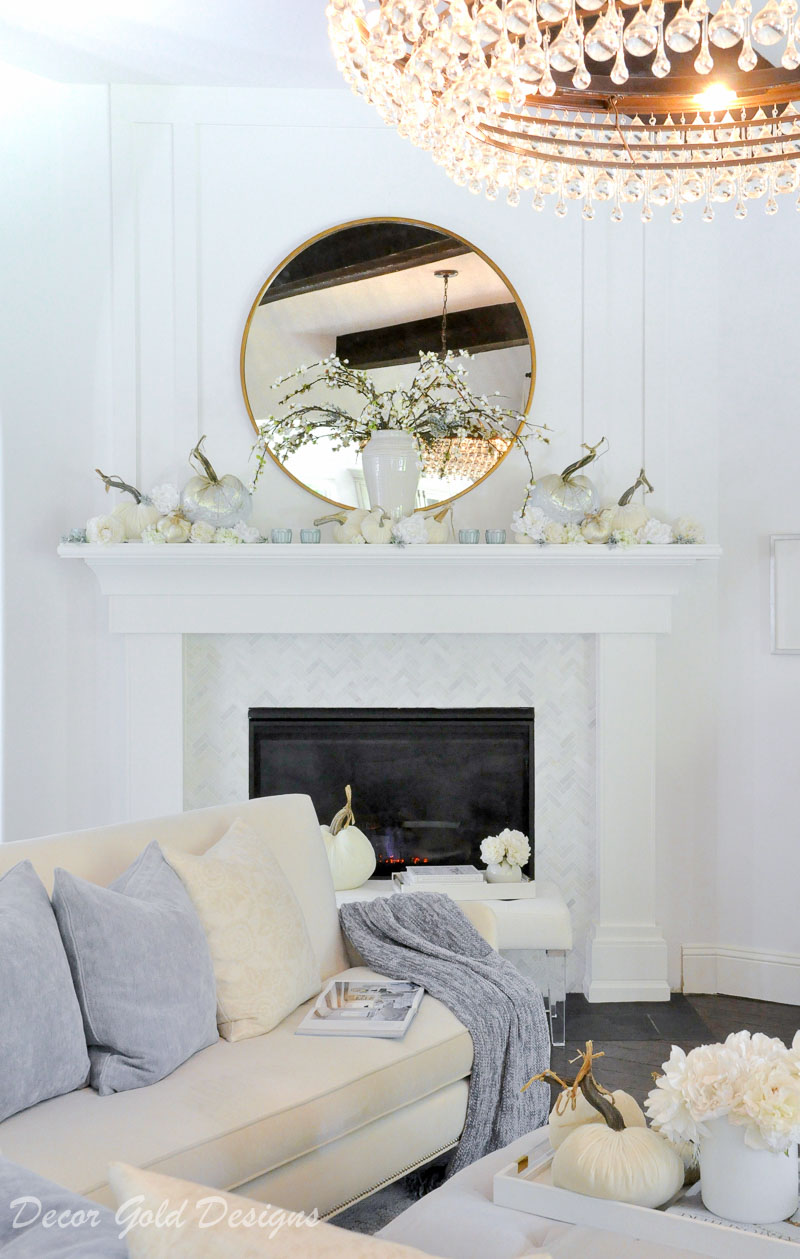 fall home tour elegant fireplace decor