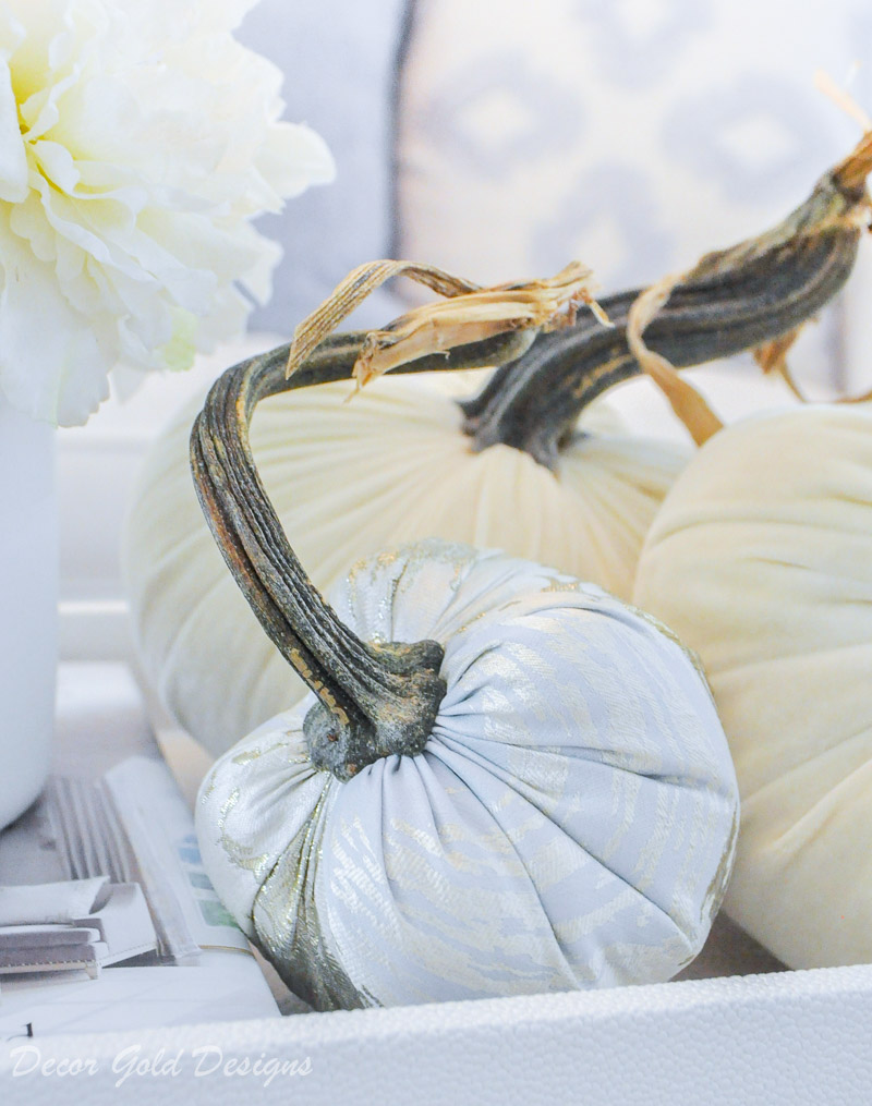 fall home tour elegant fabric velvet pumpkins