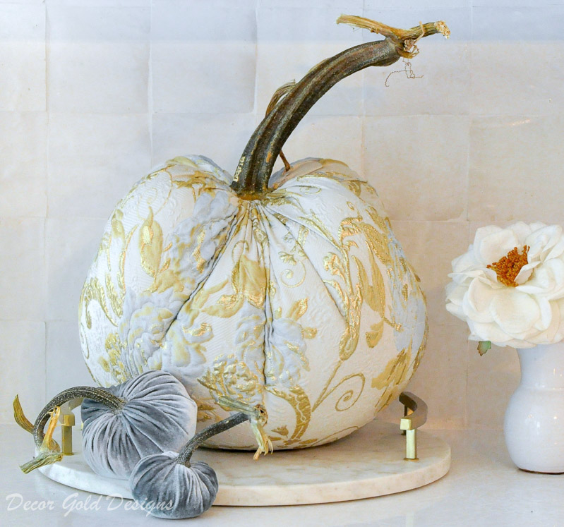 fall home tour white kitchen gold accents beautifully styled specialty pumpkin decor