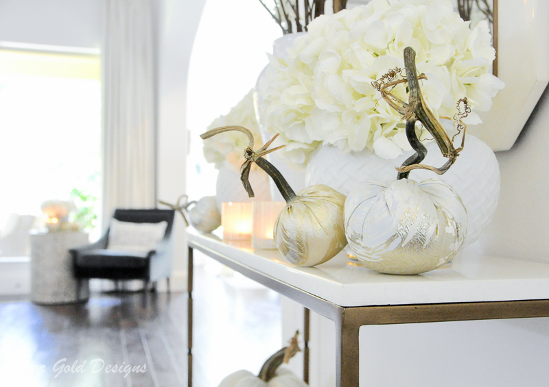 Beautiful fall home tour white pumpkins