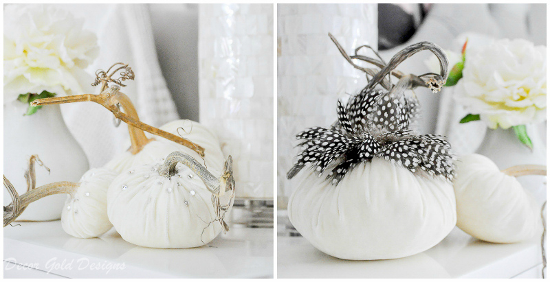 White velvet pumpkins