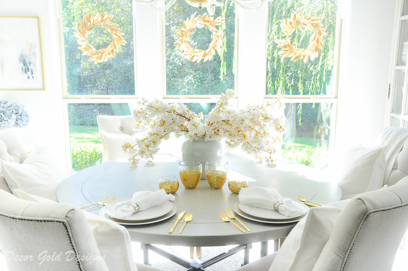 Gold accents tabletop decor