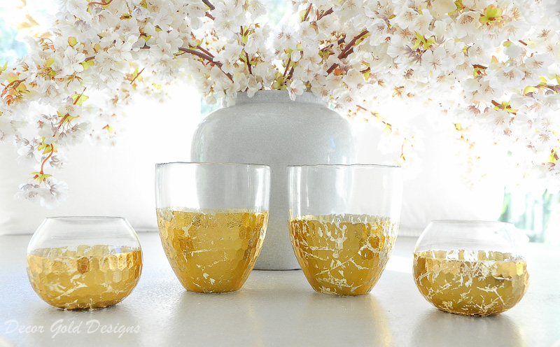 Gold votive home decor accents