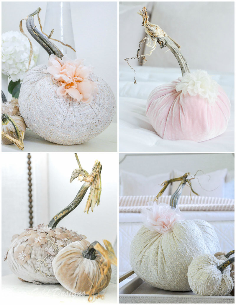 Subtle fall bedroom pumpkin decor