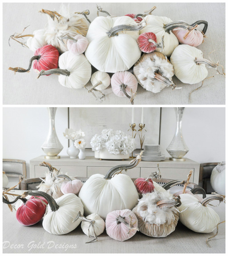 tabletop pumpkin styling neutrals rose blush pink colors