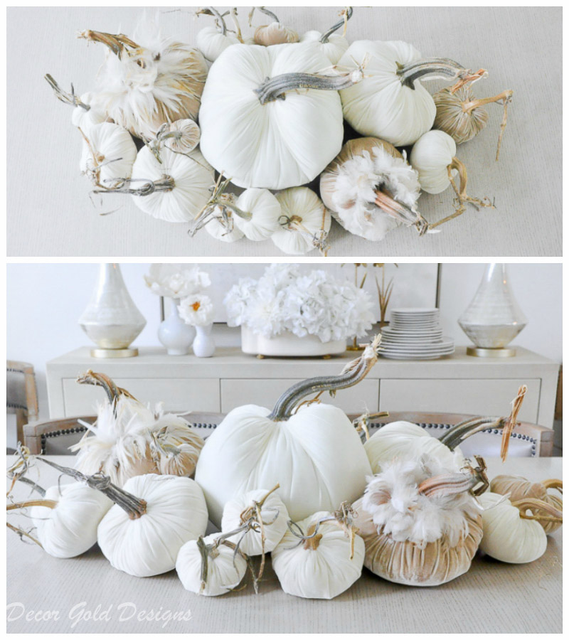 tabletop pumpkin styling neutrals