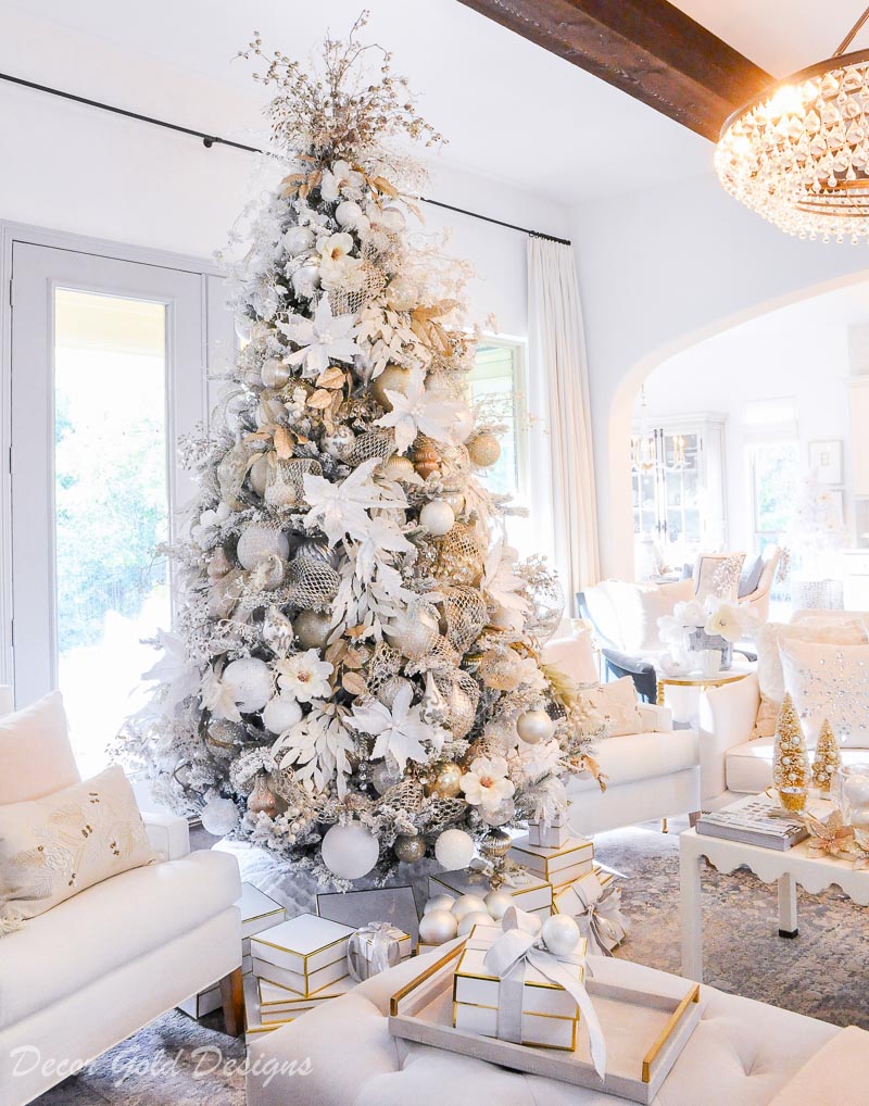 bright christmas living room so beautifully decorated