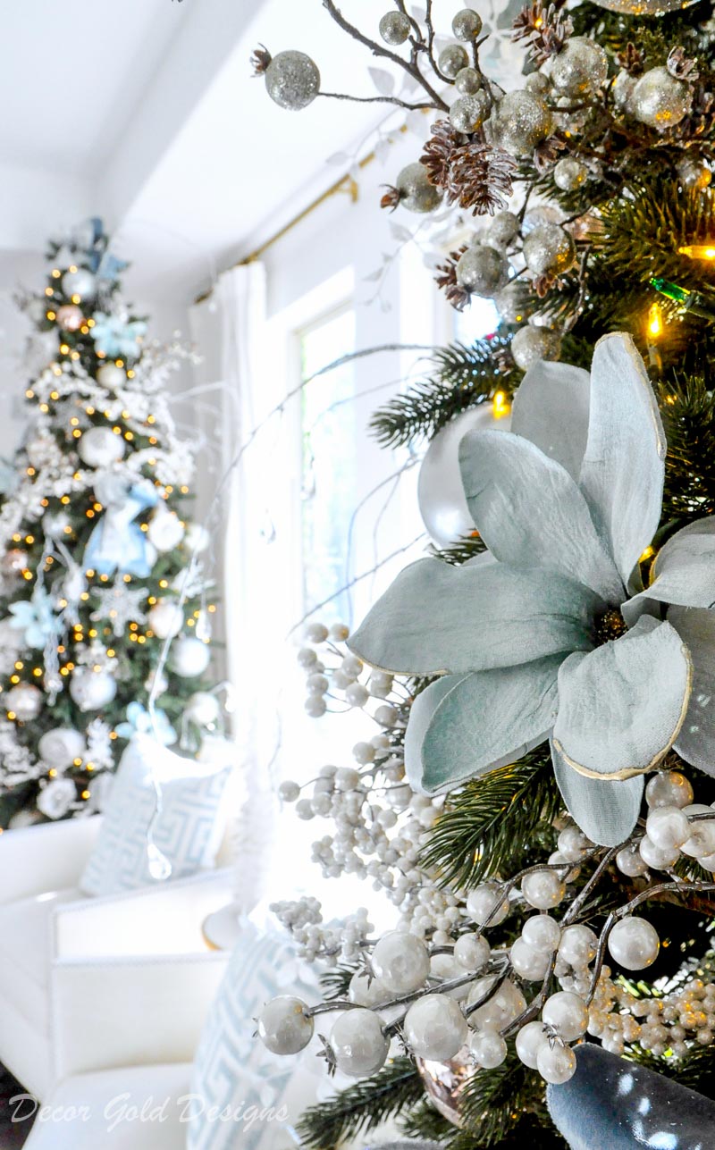 Christmas bedroom beautiful decorated trees