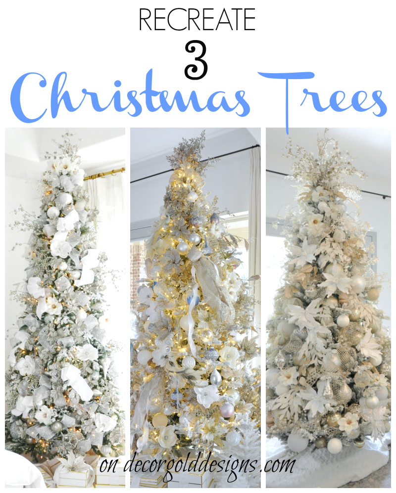 All of the details to help you recreate these gorgeous, elegant Christmas trees!