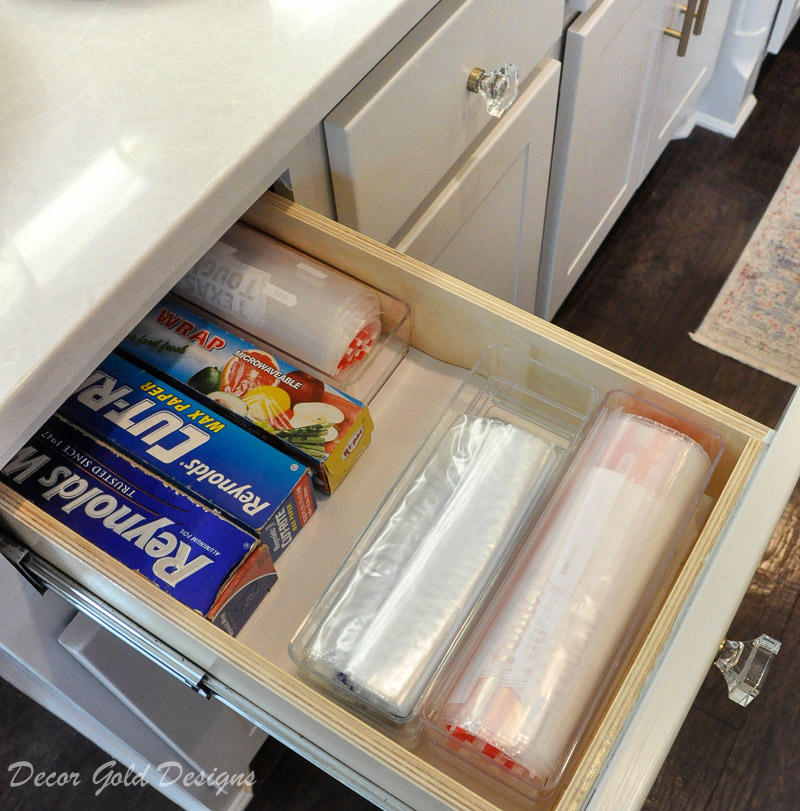 Kitchen organization project foil sandwich storage bag drawer