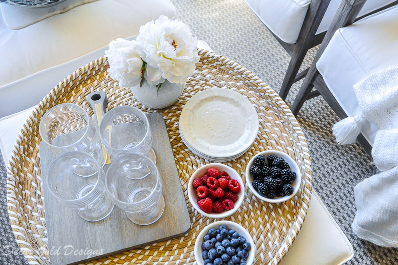 Spring ready patio entertaining tray 