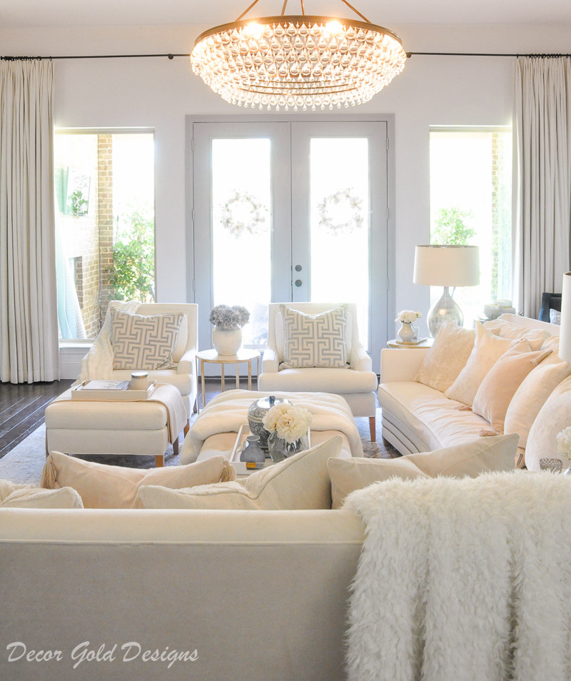 winter home tour cozy and inviting living room gorgeous chandelier