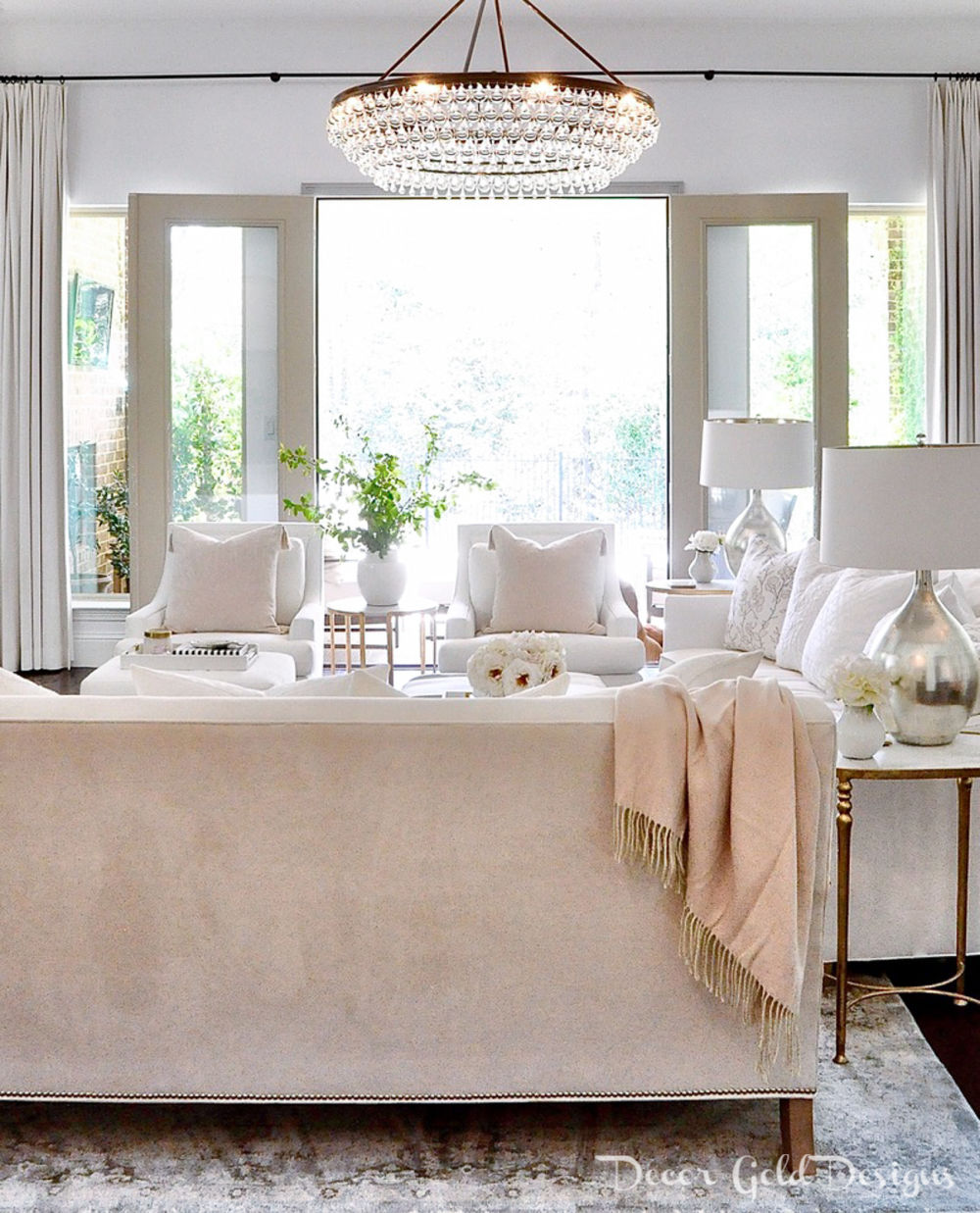 Spring home tour soft white blush colors