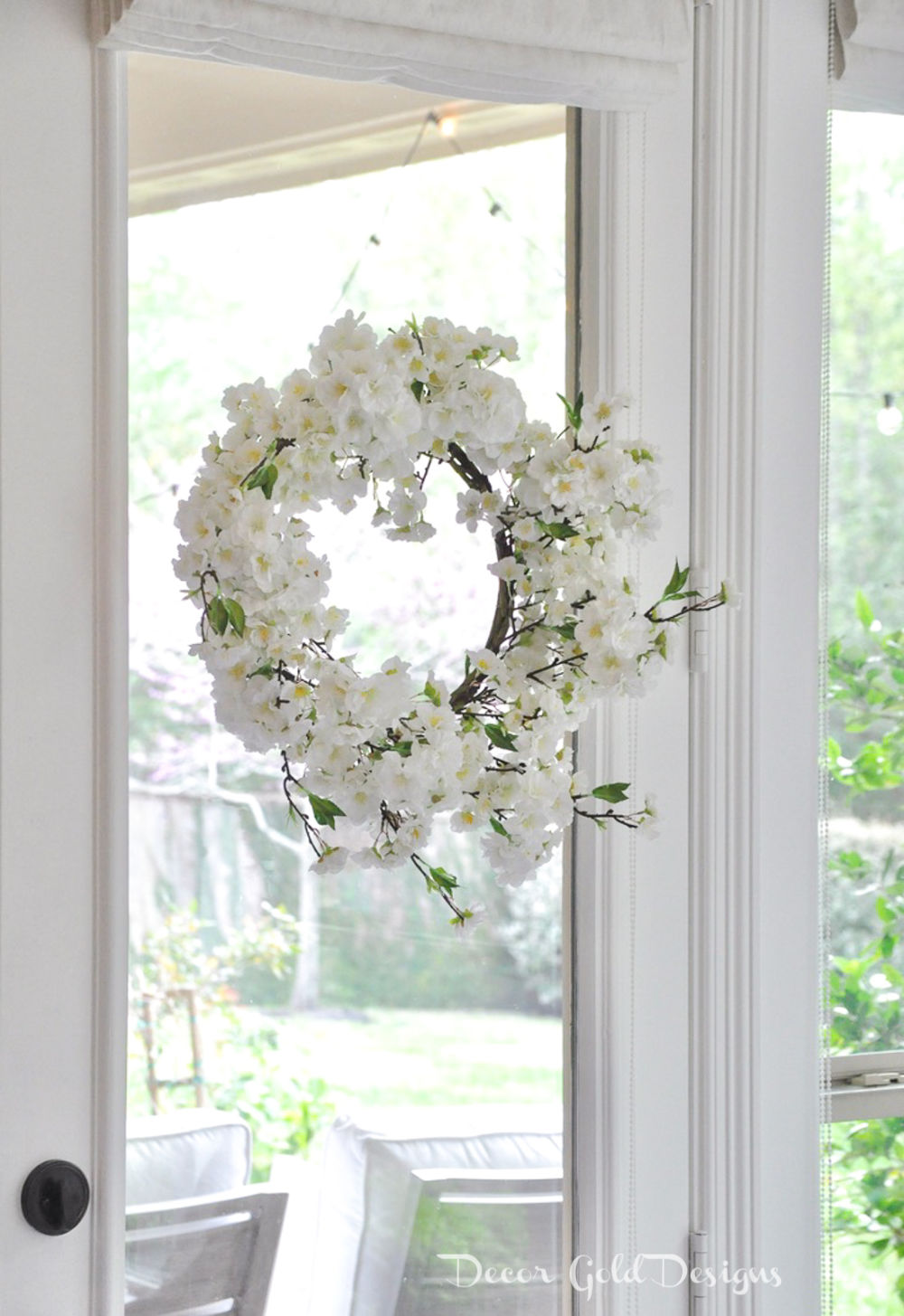 Spring home tour wreath