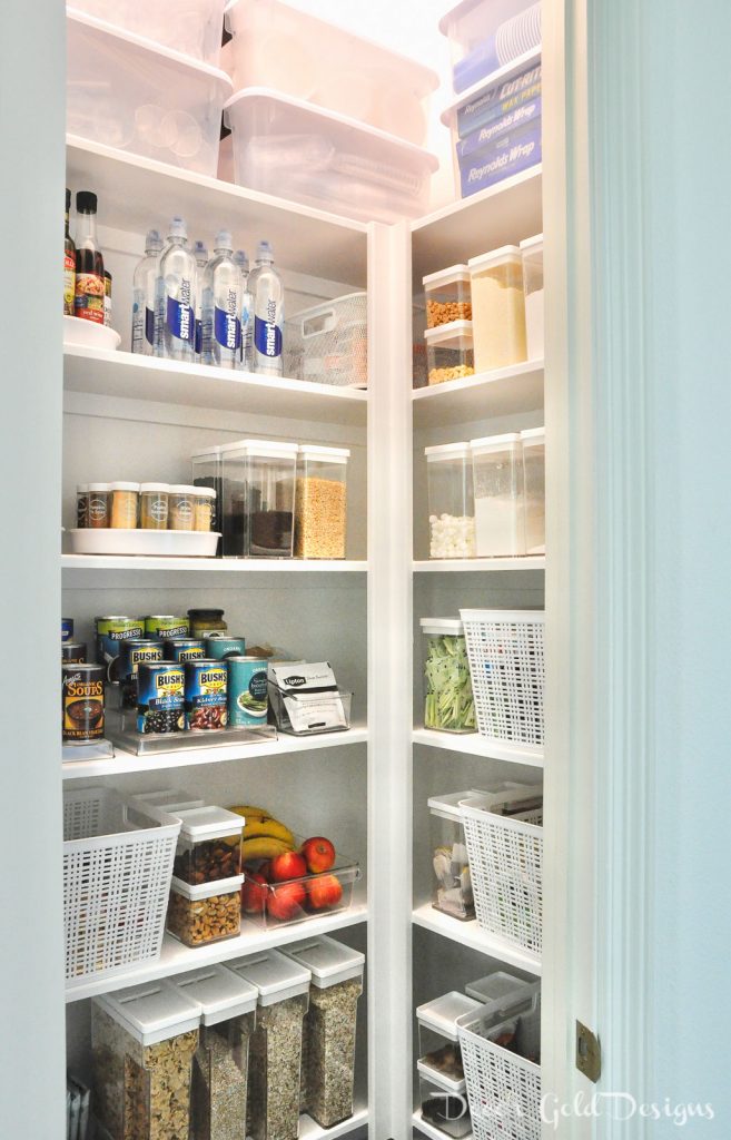 Organized pantry clear containers