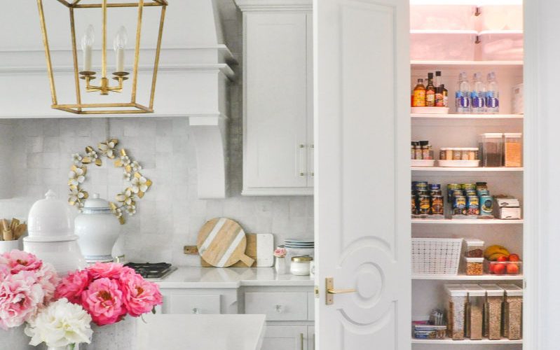 Organized pantry white kitchen
