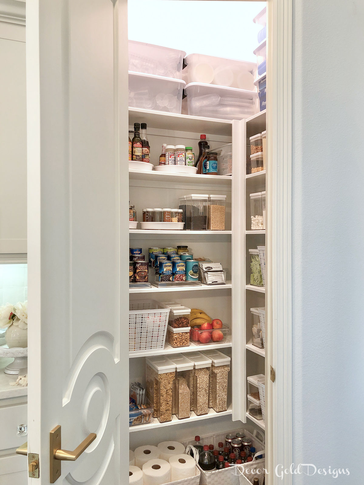 Beautifully organized kitchen pantry