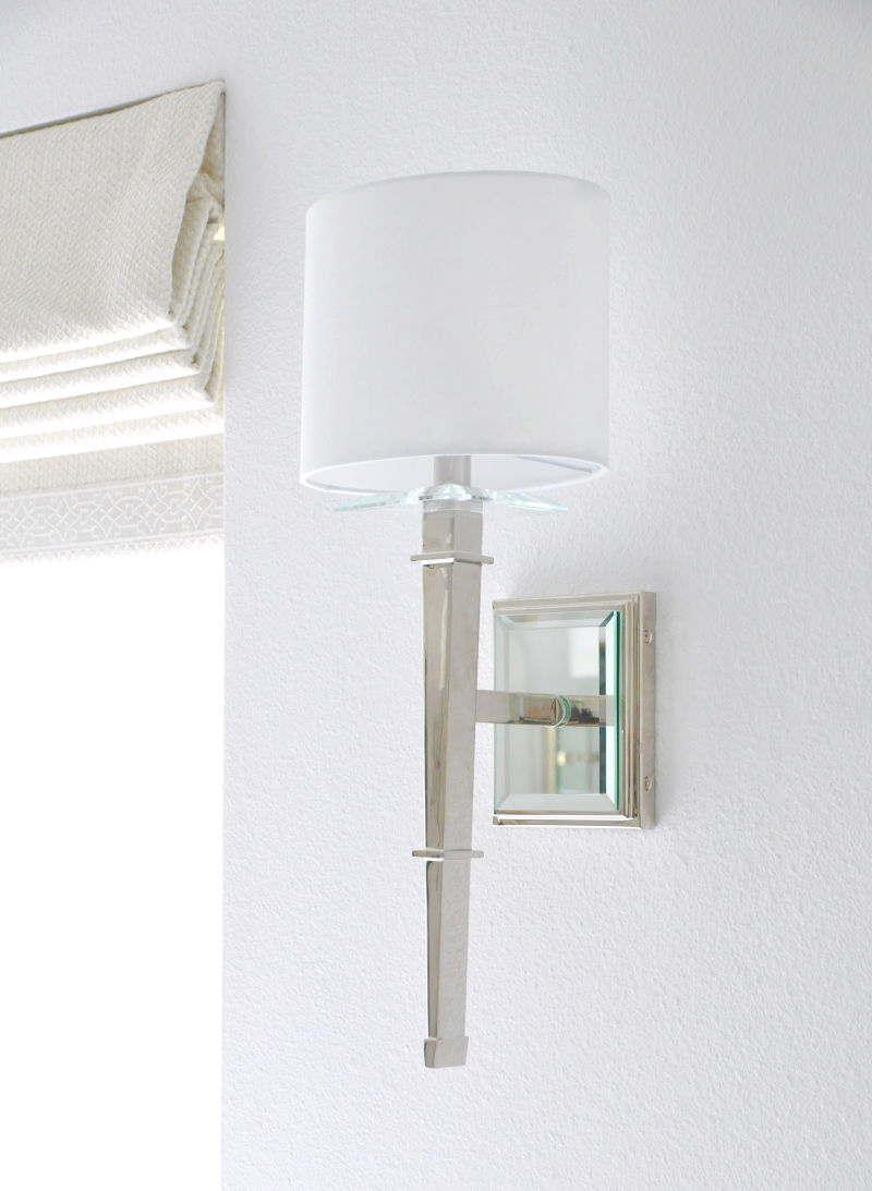 Elegant silver wall sconce