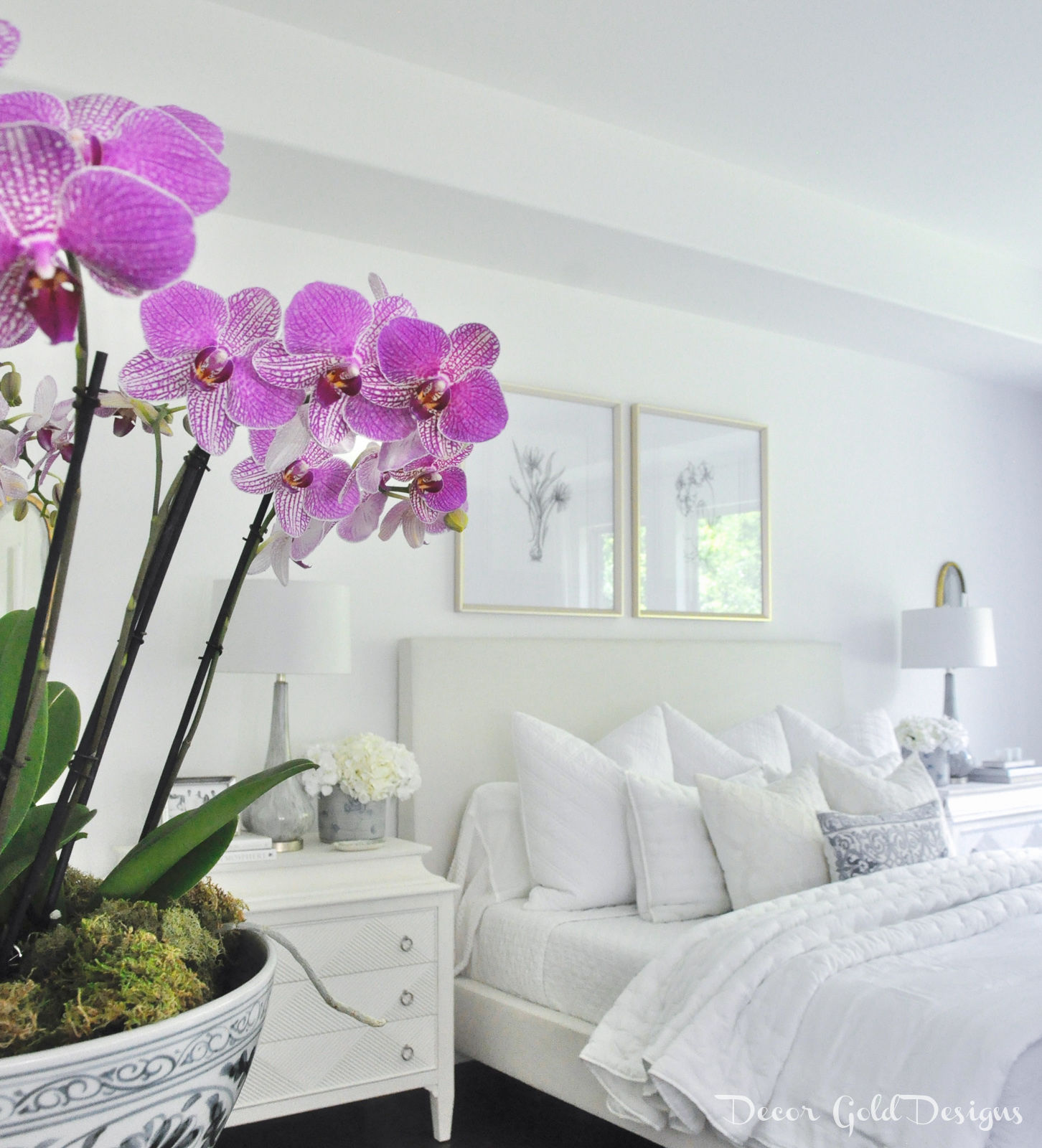 Dream lighting bright white bedroom