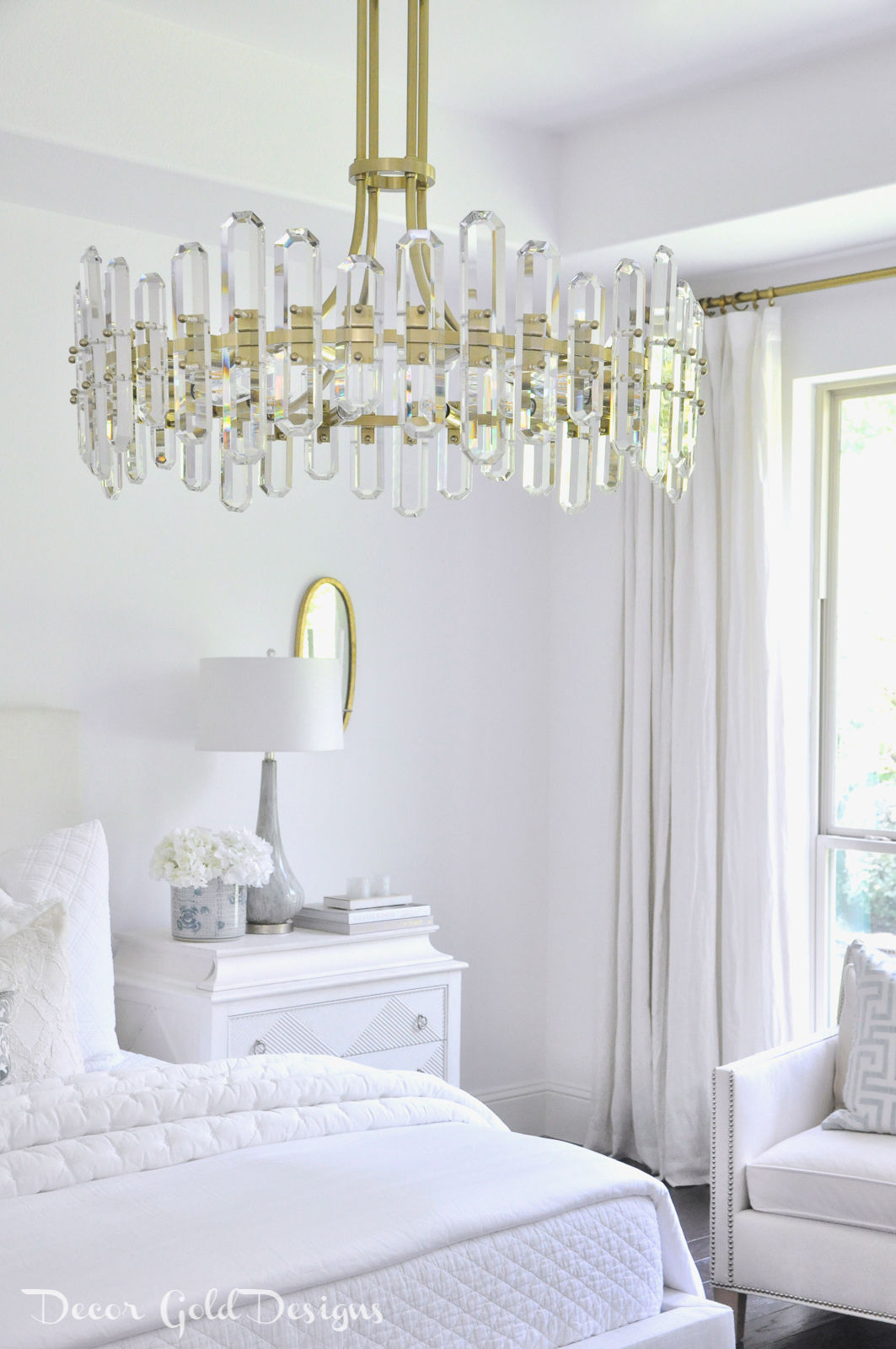 Dream lighting bright white bedroom