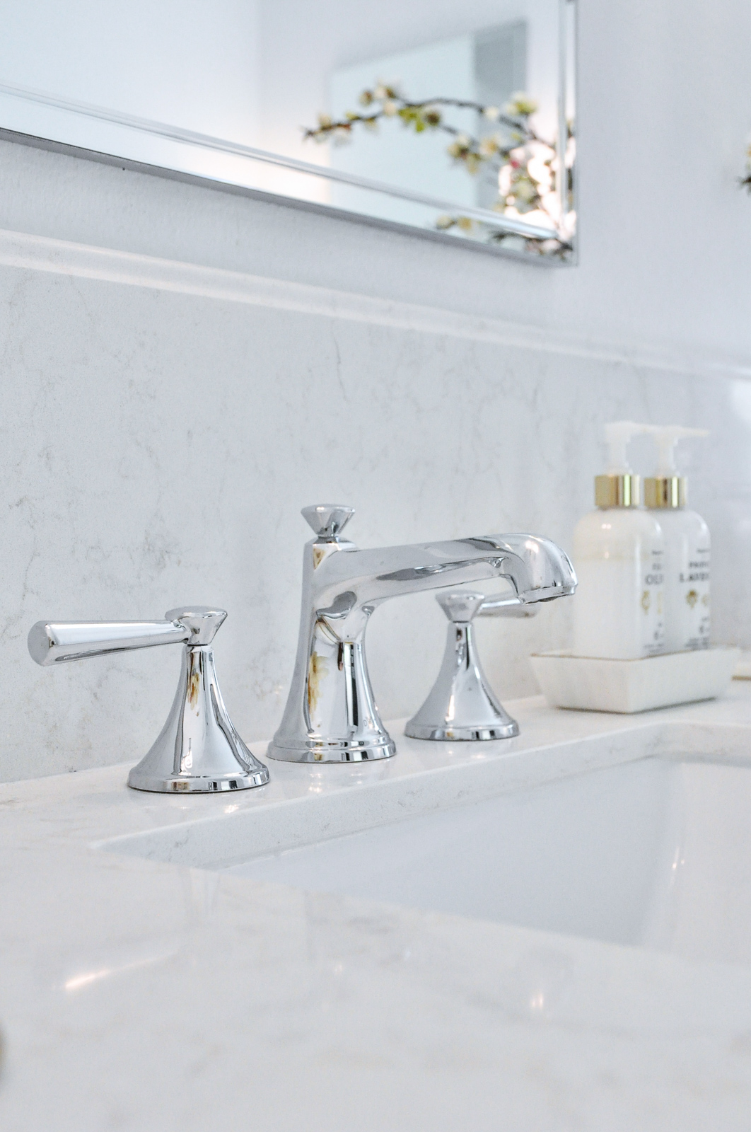 Master bathroom faucet polished nickel