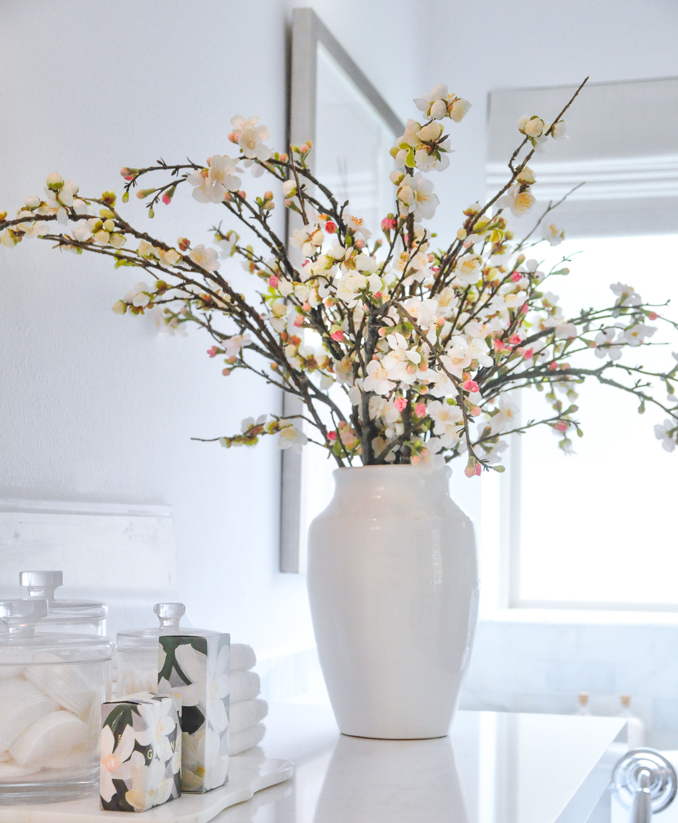 Master bathroom beautiful branches