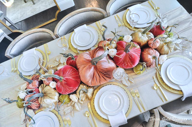 Elegant fall home tour dining table decor