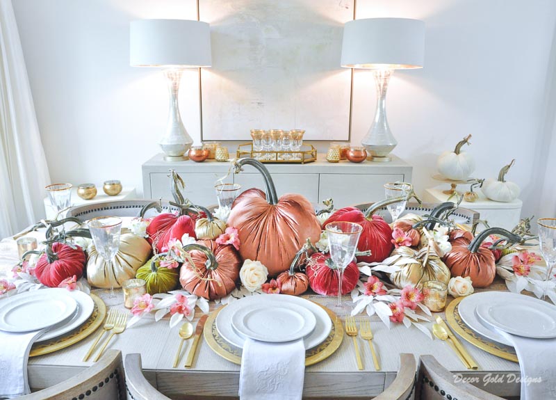 Elegant fall home tour dining table decor