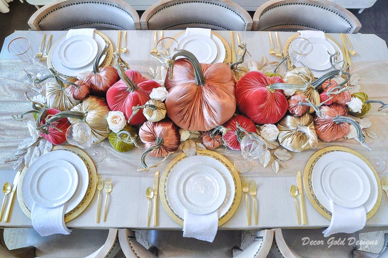 Elegant fall home tour dining table decor