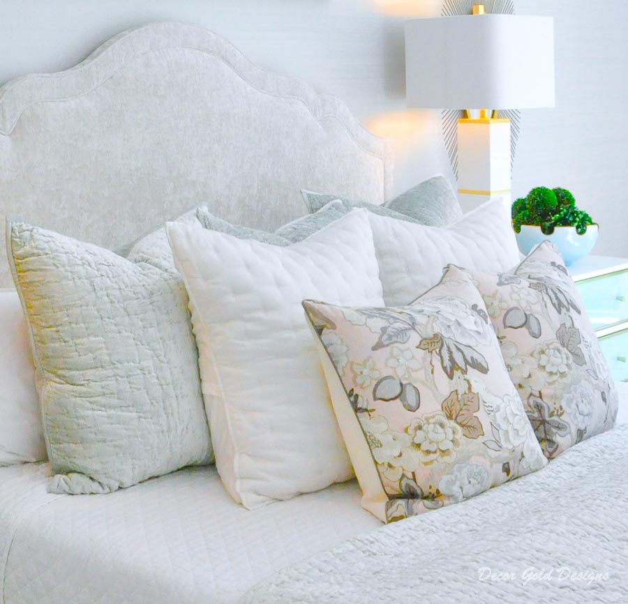 Southern glam master bedroom reveal gorgeous pastel bedding