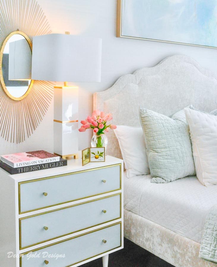 Southern glam master bedroom reveal lamp