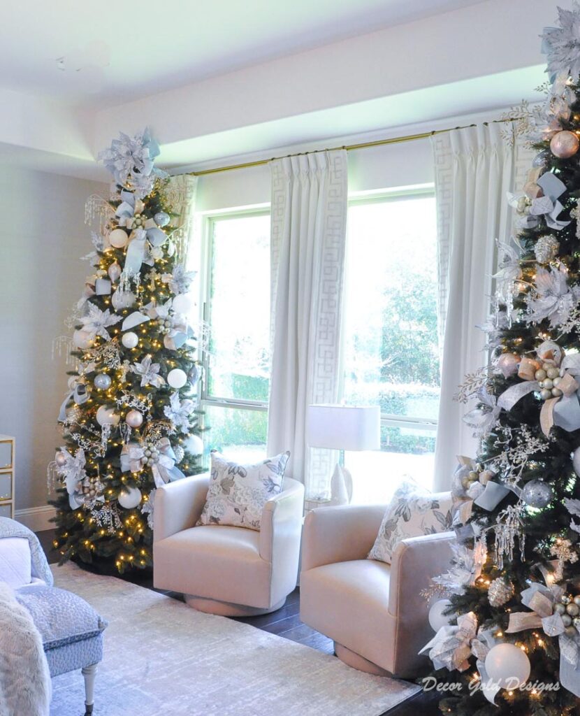 Beautifully decorated Christmas trees