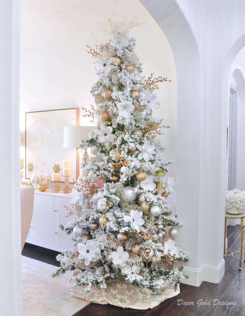 Beautifully decorated Christmas trees