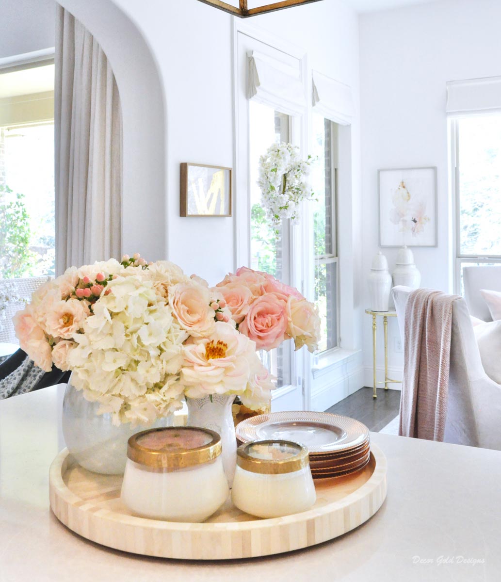 Spring home tour kitchen beautiful tray spring decor 