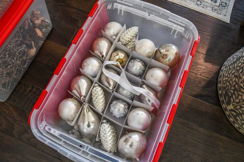 Christmas storage tips ornament storage bin