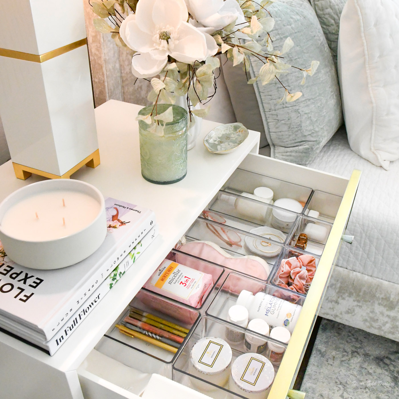 Organizing on sale nightstand drawers